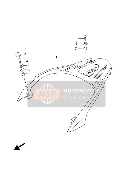 Suzuki UX150 SIXTEEN 2011 Portaequipajes trasero para un 2011 Suzuki UX150 SIXTEEN